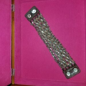 Leather Chain Link Bracelet